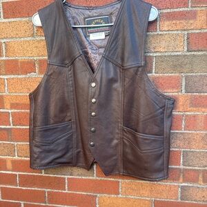 Shepherd’s Leather Collection Genuine Leather Vest – Men’s Large